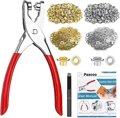 1/2-1/4  Grommet Pliers Tool Kit Punch Hole Eyelet Snap Button 1203 PCS FREE SHI • $14.25