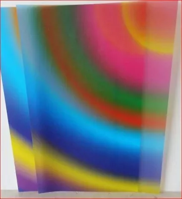 2 X A4  Sheets ~ Rainbow  Pattern  Vellum & Matching Backing Paper For Crafting • £2.68