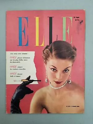 1950 Elle Magazine Jean Patchett Cover 6 March No. 223 Vintage Fashion • $34.99