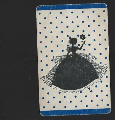 Vintage Playing Swap Card Silhouette Lady • $1