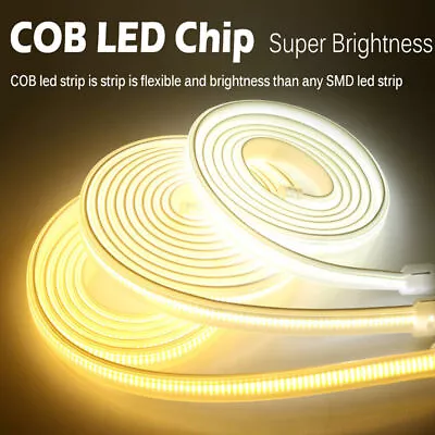 0.5M-5M COB LED Strip Light 360LEDs/M 3000k-6000k Flexible WaterproofIP68 220V • $5.82