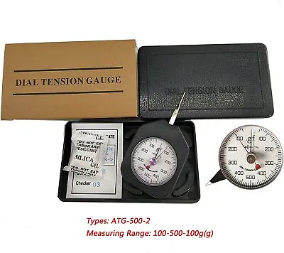 Dial Tension Gauge Tensionmeter Gram Force Meter 500G Double Pointer • $35