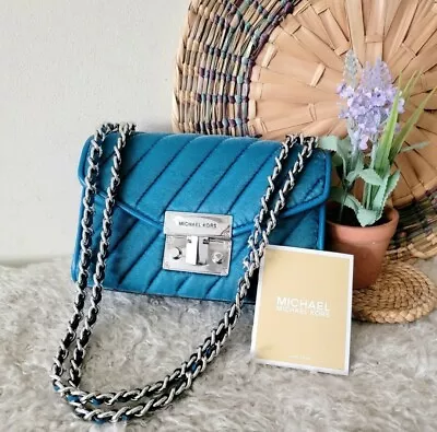 Michael Kors Chain Bag Shoulder Purse Handbag New Teal  • $118