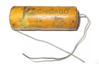 1 Chicago 0.25 UF 400 Volt Wax Paper Capacitor NOS • $4.99