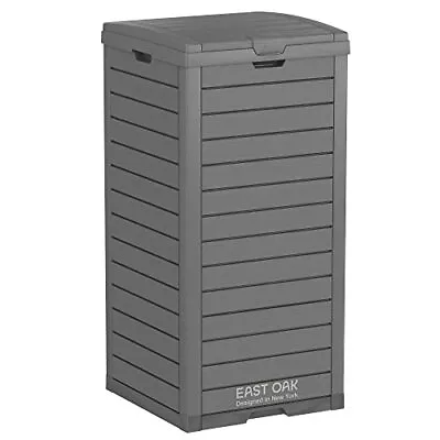 31 Gallon Outdoor Trash Can Waterproof Resin Garbage Can With Tiered Lid And... • $92.78