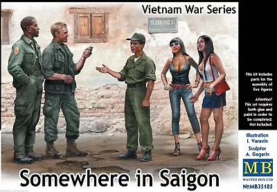 Somewhere In Saigon Vietnam War Series (5 Figures) 1/35 MasterBox 35185 • $10.57