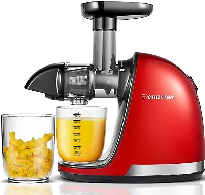 AMZCHEF Juicer Machines - Cold Press Slow Juicer - Masticating Juicer For Whole • £103.99