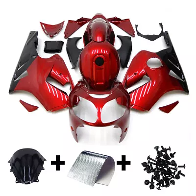 Fairing Kit For Kawasaki 2000-2001 Ninja ZX12R ZX1200 Bodywork Candy Red Black • $429.95