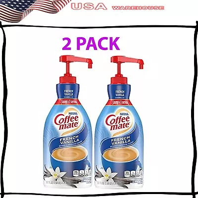 Coffee Creamer French Vanilla Concentrated Liquid Pump Bottle 50.7 Fl Oz 2 Pack • $39.99