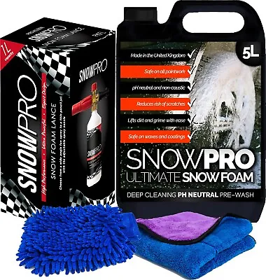 Snow Foam Lance Car Shampoo Wax Wash Soap 5L Cleaning Kit Karcher K Compatible • £38.95