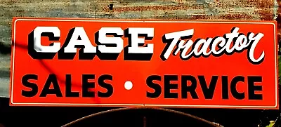 Vintage Case Tractor Sales Service Sign Hand Painted Farm Machinery Ranch Shop • $125