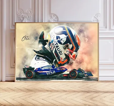 F1 Daniel Ricciardo 2024 Poster Print Signed Reproduction Formula 1 Wall Art • £14.99