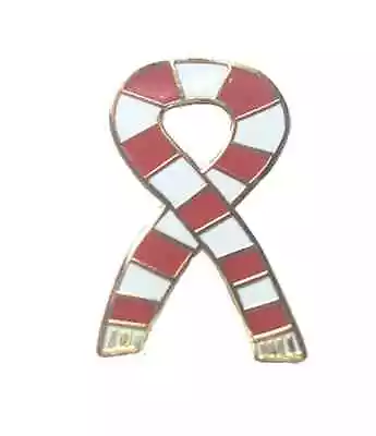 Aberdeen Sports Scarf Red & White Quality Enamel Lapel Pin Badge • £6.99