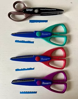 Lot Of 4 Creative Memories & Fiskars Decorative Edge Scrapbooking Scissors • $7.99