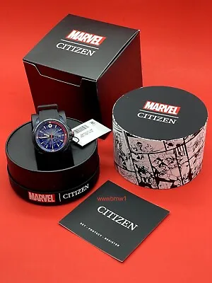 Citizen Eco-Drive Marvel Heroes Spider-Man Calendar 44mm Watch AW1156-01W NEW @@ • $99.90