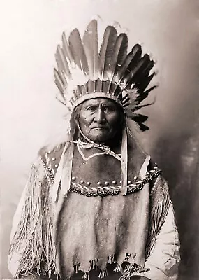 £4.89 • Buy Native American Geronimo Apache Leader Warrior Print Poster Wall Art Picture A4+