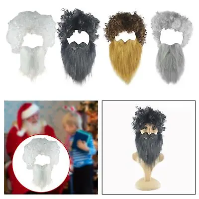 Hair And Beard Set Mustache Costume Accessories Fancy Dress Novelty False Facial • £10.66