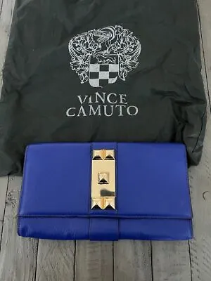 Blue Leather Vince Camuto Clutch • $29