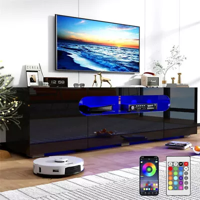 65IN High Gloss LED TV Stand For 65/70/75inch TV With Large Storage  APP RGB  • $208.99