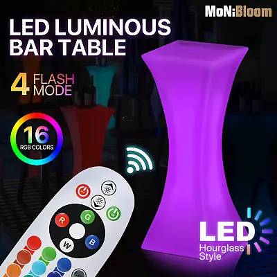 43  H LED Light Up Pub Bar Table Club 16 Colors Changing Table W/Remote Control • $167.99