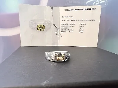 View Details 18ct White Gold Zultanite & Diamond Ring Size N (GD201) Gems TV • 399£