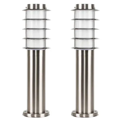 Outdoor Garden Lamp Post Bollard Lamp Lights LED Lighting Warm White Bulbs IP44 • £61.19