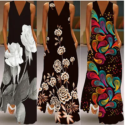 $25.33 • Buy Cami Maxi Print Sleeveless Party With Dress Women Cute Winter Dresses For Women