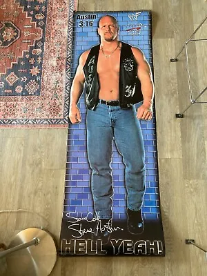 Vintage WWF 1998 Stone Cold Steve Austin Poster 6'x2’ - GENTLY USED • $80