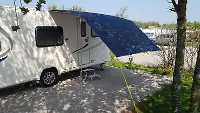 Caravan Campervan Awning Sun Canopy By WILD EARTH DARK GREY SET 2.4m X 3m • £89.99