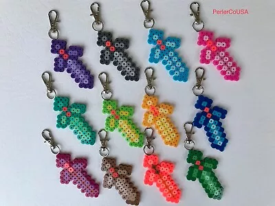 12 Mine Craft Colorful Swords Birthday Party Favors Keychains Zipper Pulls • $25