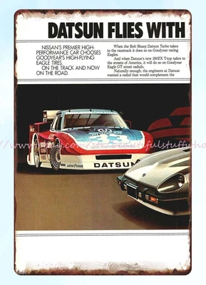 $18.89 • Buy Metal Panel 1982 Goodyear Datsun 280ZX T-Top Eagles Car Auto Metal Tin Sign
