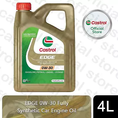 Castrol Edge 0W-30 4L Fully Synthetic Motor Oil With Hyspec Standard 4 Litre • £42.99