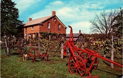 Postcard Restored Amana Home And Horse Drawn Farm Equipment Amana Iowa IA   Y742 • $12.95