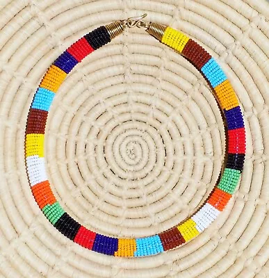 African Maasai Beaded Choker Necklace Ethnic Boho Tribal Masai Massai Mcss12 • $17.97