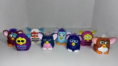 Furby 1998 McDonald's Happy Meal Toys Plastic Eyes Lot 8 Blue White Pink • $10.99