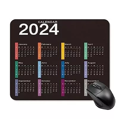 2024 Mouse Pad CalendarComputer Mouse Pads Calendars Non-Slip Rubber Desk Mat • $17.99