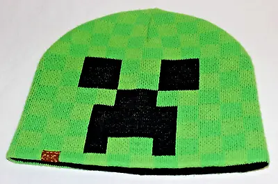 Jinx Minecraft Creeper Face Beanie Skull Cap Boys One Size Mojang Gamer Unisex • $12.74