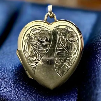 Vintage Heart Shaped Locket - 9ct Rolled Gold - 20x19mm • £45