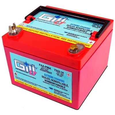 GILL LT 7242-14 LT Sealed Lead Acid Aircraft Battery  (FAA-8130-3 INCLUDED) • $888.88