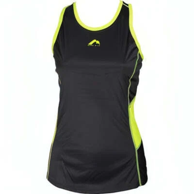 More Mile Womens Racer Back Running Vest Tank Sleeveless Top - Black • £3.50