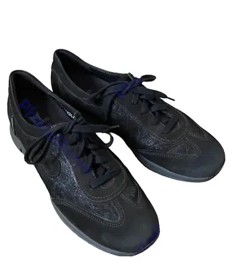 Mephistopheles Yale Runoff Lace Up Low Top Nubuck Black Sneakers Women's 8.5 • $129