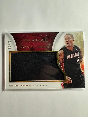 K157144 - 2013-14 Immaculate Collection Standard Jersey #19 Michael Beasley/75 • $8