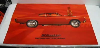 Vintage Bf Goodrich Poster Sign 1970 Red Chevrolet Chevelle Ss Garage Man Cave • $10