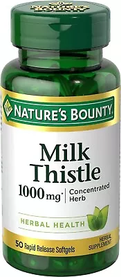 Nature's Bounty Milk Thistle Herbal Health Supplement Supports Liver Health • $13.35