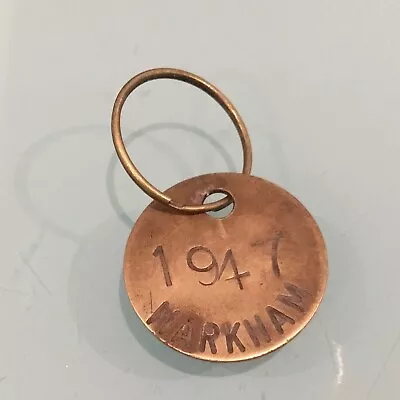 Brass Colliery Pit Check Key Ring Pocket Watch Fob Markham • £9.99