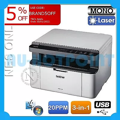 $248 • Buy Brother DCP-1510 3-in-1 A4 Mono Laser USB Printer+TN1070 Starter Toner (RRP$269)