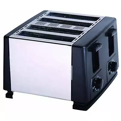 Brentwood 1300W 4 Slice Toaster In Black And Silver • $28.95