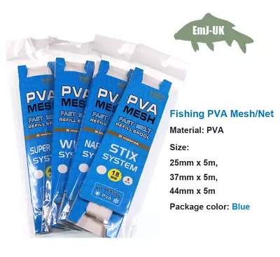 PVA Mesh Refill 25mm 37mm 44mm Carp Fishing Terminal Tackle Complete Fast Melt  • £3.39