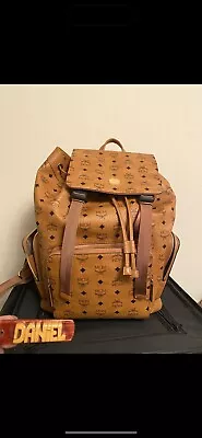 Mcm Cognac Brandenburg Backpack In Visetos  • $700
