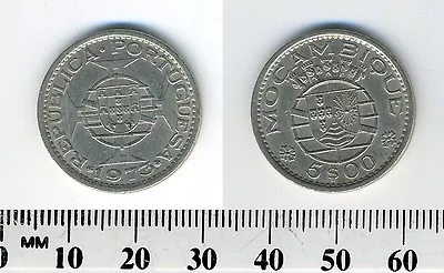 Mozambique 1973 - 5 Escudos Copper-Nickel Coin - Portuguese Colony • $1